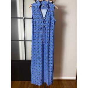 Helen Jon Women's Chelsea Maxi Dress Blue/White Large